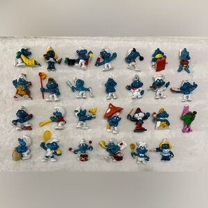 27 Vintage Smurf Figures